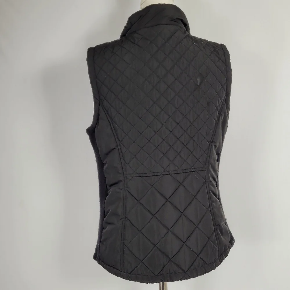 Andrew marc polyester Black puffer vest Size Medium